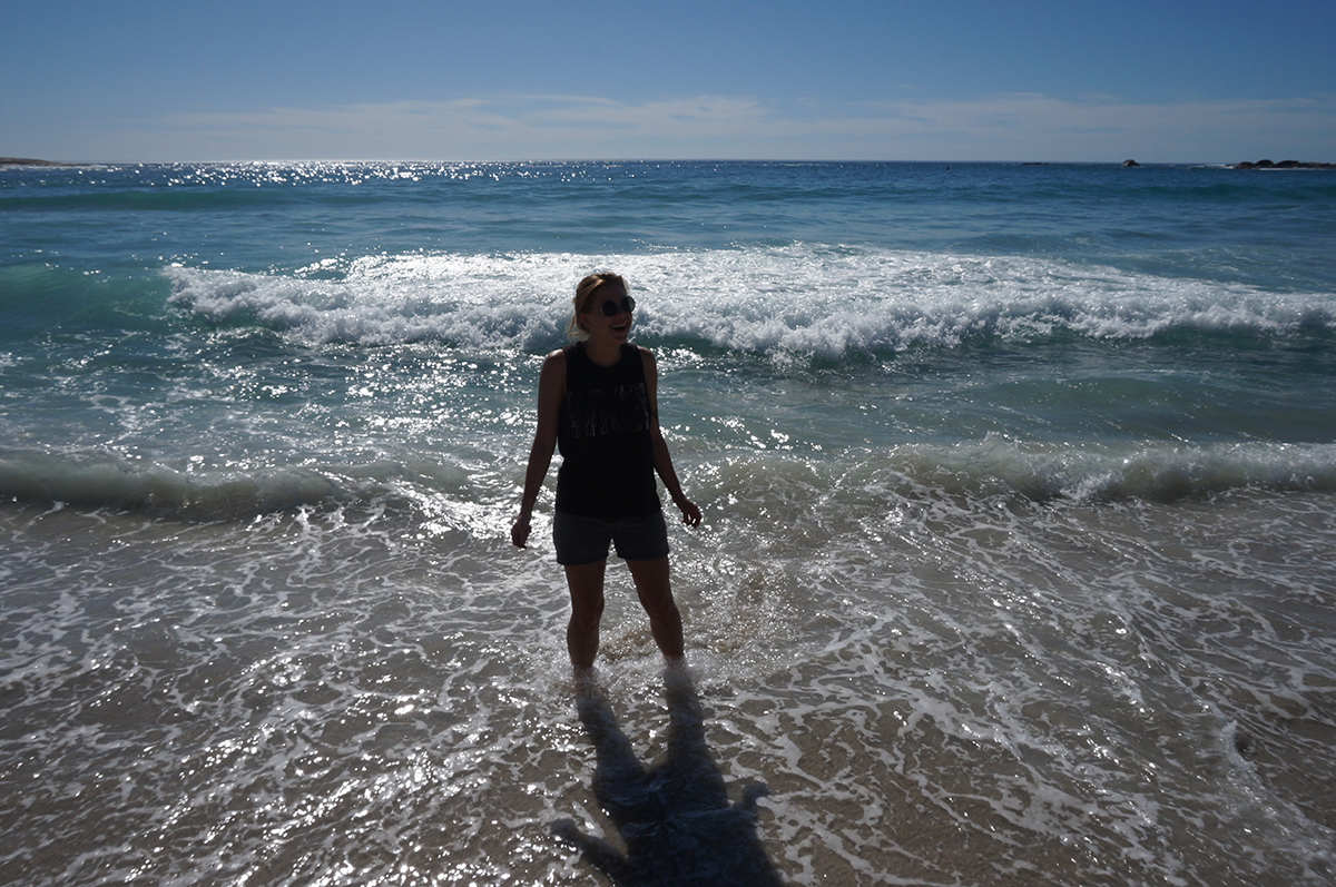 Kaldt, kaldt vann på stranda i Cape Town. Carina Behrens - carinabehrens.com